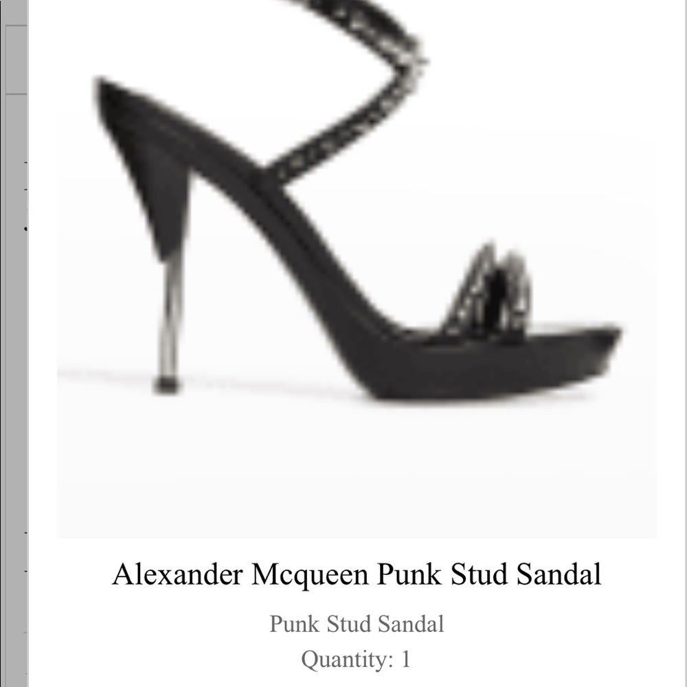 Worn once Alexander McQueen stud sandal
